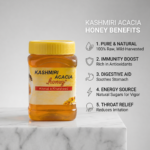 Pure Kashmiri Acacia Honey, naturally sourced from the valleys of Kashmir. Raw, rich, and full of natural goodness. - Image 2