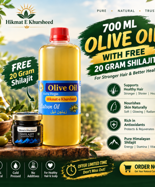 Combo Pack Offer700ml Zaitoon Oil + 20g Shilajit FREE